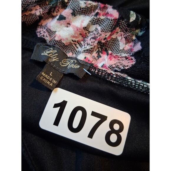 Y2K Lily Rose Babydoll Lace Womens size Large Floral Whimsigoth fairycore Dress - Picture 8 of 9